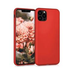 Microcase İphone 12 Pro Max Premium Matte Silikon Kılıf - Kırmızı
