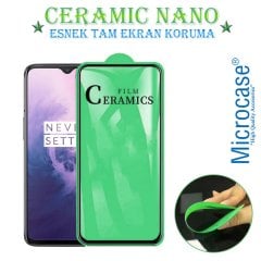 Microcase OnePlus 7 Tam Kaplayan Esnek Ceramic Nano Ekran Koruma - Siyah