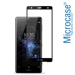 Sony Xperia XZ2 Tam Kaplayan Çerçeveli Tempered Ekran Koruyucu-Sİ