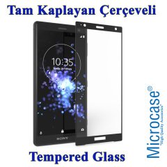 Sony Xperia XZ2 Tam Kaplayan Çerçeveli Tempered Ekran Koruyucu-Sİ