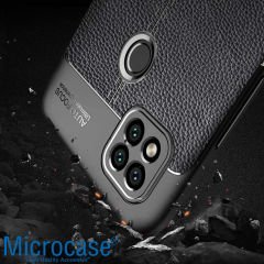 Microcase Xiaomi Redmi 9C Leather Tpu Silikon Kılıf - Siyah