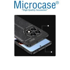 Microcase Oneplus Ace 2 Pro Leather Serisi Deri Efekt Silikon Kılıf - Siyah AL3337