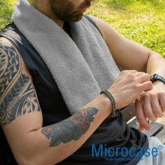 Microcase %100 Organik Pamuklu Sportif Hızlı Ter Emen 30x90cm Fitness Sporcu El Boyun Havlusu AL3958