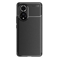 Microcase Huawei Nova 9 Maxy Serisi Carbon Fiber Silikon TPU Kılıf - Siyah