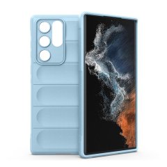 Microcase Samsung Galaxy S21 Ultra Miami Serisi Darbeye Dayanıklı Silikon Kılıf - Açık Mavi
