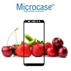 Samsung Galaxy A6 Plus 2018 Tam Kaplayan Çerçeveli Tempered Ekran
