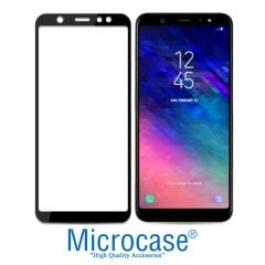 Samsung Galaxy A6 Plus 2018 Tam Kaplayan Çerçeveli Tempered Ekran
