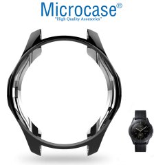 Microcase Samsung Galaxy Gear S2 Önü Açık Tasarım Silikon Kılıf - Siyah