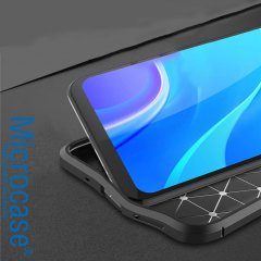 Microcase Redmi 9A Leather Tpu Silikon Kılıf - Siyah
