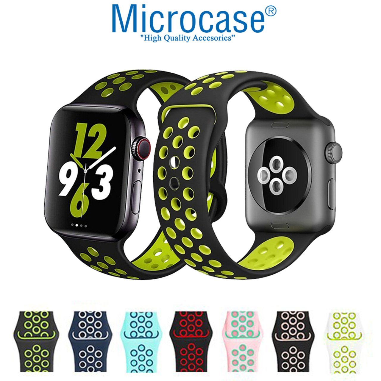 Microcase Huawei Watch GT Active için Delikli Silikon Kordon Kayış - KY13