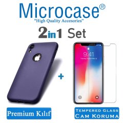 Microcase iPhone XR Premium Matte Silikon Kılıf + Ekran Koruma