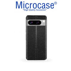 Microcase Google Pixel 8 Leather Serisi Deri Efekt Silikon Kılıf - Siyah AL3337