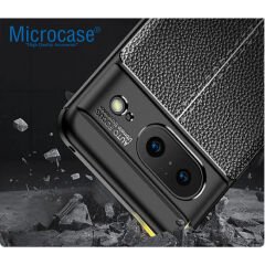 Microcase Google Pixel 8 Leather Serisi Deri Efekt Silikon Kılıf - Siyah AL3337