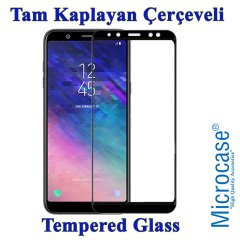 Samsung Galaxy A6 2018 Tam Kaplayan Çerçeveli Tempered Ekran Koru