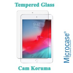 Microcase iPad Mini 5 2019 Delüx Serisi Universal Standlı Deri Kılıf - Lacivert + Tempered Glass Cam Koruma