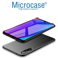 Microcase Xiaomi Mi 9 Pro Elektrocase Serisi Silikon Kılıf - Siyah + Tam Kaplayan Çerçeveli Cam