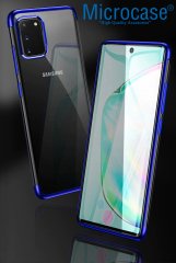 Microcase Samsung Galaxy S20 Plating Series Soft Silikon Kılıf - Mavi