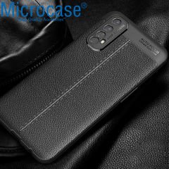 Microcase Realme 7 Leather Tpu Silikon Kılıf - Siyah