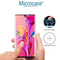 Microcase Xiaomi Mi Note 10 3D Kavisli Tam Kaplayan Polymer Nano Ekran Koruma - Siyah