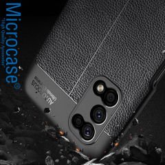 Microcase Realme 7 Pro Leather Tpu Silikon Kılıf - Siyah