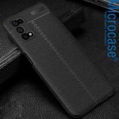 Microcase Realme 7 Pro Leather Tpu Silikon Kılıf - Siyah