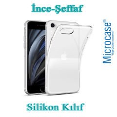 Microcase iPhone SE 2020 İnce 0.2 mm Soft Silikon Kılıf + Tam Kaplayan Çerçeveli Cam