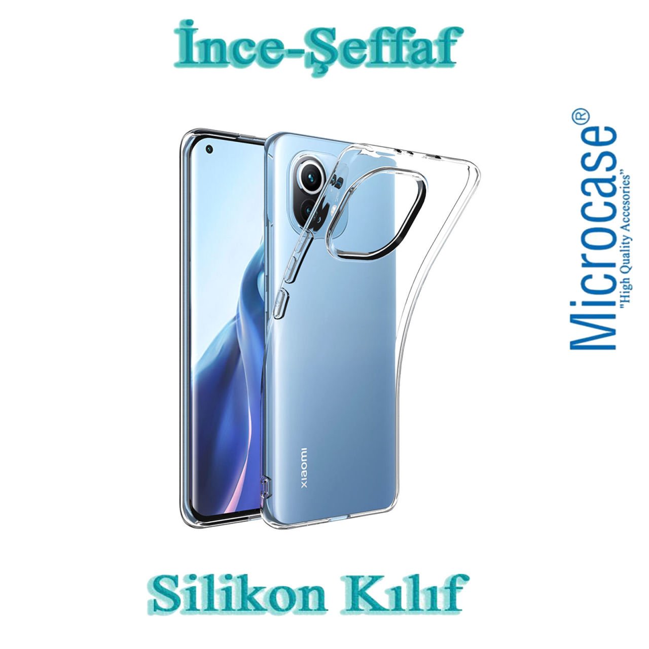 Microcase Xiaomi Mi 11 Pro İnce 0.2 mm Soft Silikon Kılıf Şeffaf