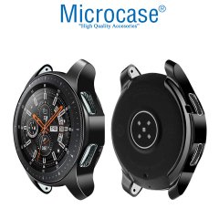 Microcase Samsung Galaxy Gear S4 46 mm Önü Açık Tasarım Silikon Kılıf - Siyah