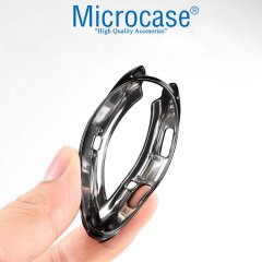 Microcase Samsung Galaxy Gear S4 46 mm Önü Açık Tasarım Silikon Kılıf - Siyah