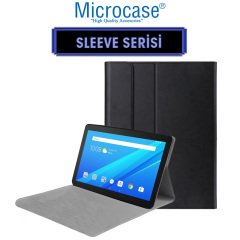 Microcase Lenovo Tab 4 10 Plus Sleeve Serisi Mıknatıs Kapak Standlı Kılıf - Siyah