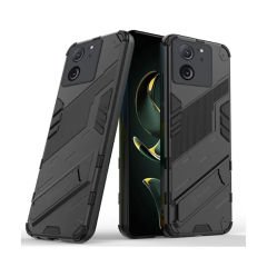 Microcase Xiaomi 13T / 13T Pro / K60 Ultra Matrix Serisi Armor Standlı Perfect Koruma Kılıf - Siyah AL3416