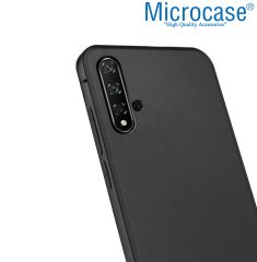 Microcase Huawei Honor 20 - Nova 5T Elektrocase Serisi Silikon Kılıf - Siyah + Tam Kaplayan Çerçeveli Cam