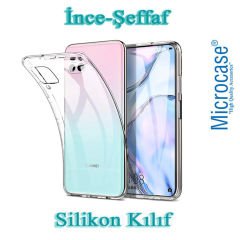 Microcase Huawei P40 Lite İnce 0.2 mm Soft Silikon Kılıf + Tam Kaplayan Çerçeveli Cam