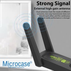 Microcase Dual Band AC1300 Mbps 3.0 Kablosuz USB Wifi Adaptörü AL3949