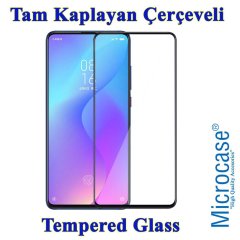 Xiaomi Mi 9T Tam Kaplayan Çerçeveli Tempered Cam - Siyah