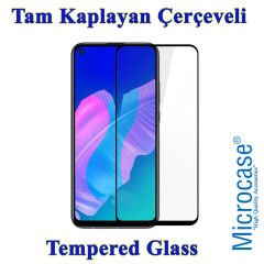 Microcase Huawei P40 Lite E / Y7P İnce 0.2 mm Soft Silikon Kılıf + Tam Kaplayan Çerçeveli Cam
