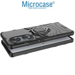 Microcase Honor 70 Batman Serisi Yüzük Standlı Armor Kılıf - Siyah AL3349