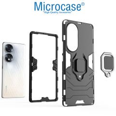 Microcase Honor 70 Batman Serisi Yüzük Standlı Armor Kılıf - Siyah AL3349