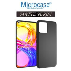 Microcase Realme 8 Matte Serisi Silikon TPU Kılıf - Siyah
