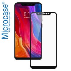 Xiaomi Mi 8 SE Tam Kaplayan Çerçeveli Tempered Ekran Koruyucu-SİY
