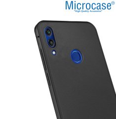 Microcase Huawei Honor 8C Elektrocase Serisi Silikon Kılıf - Siyah + Tam Kaplayan Çerçeveli Cam