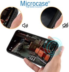 Microcase Huawei Honor 8C Elektrocase Serisi Silikon Kılıf - Siyah + Tam Kaplayan Çerçeveli Cam
