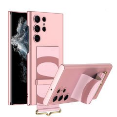 Microcase Samsung Galaxy S22 Ultra Parmak Tutuculu Kayış Askılı Plastik Kılıf - AL3565