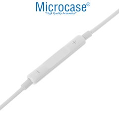 Microcase 3.5 mm Aux Audio Kablosu Ses Kontrol Özellikli 1 metre - Model No MH034 Beyaz