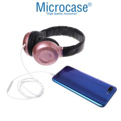 Microcase 3.5 mm Aux Audio Kablosu Ses Kontrol Özellikli 1 metre - Model No MH034 Beyaz