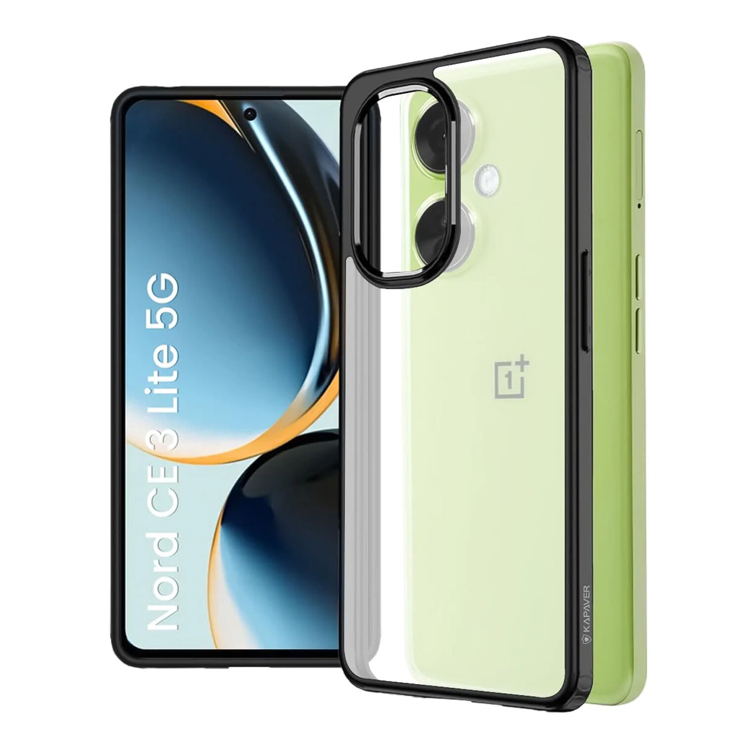 Microcase OnePlus Nord CE 3 Lite Luna Serisi Köşe Korumalı Sert Rubber Kılıf - AL3422 Siyah