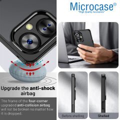 Microcase OnePlus Nord CE 3 Lite Luna Serisi Köşe Korumalı Sert Rubber Kılıf - AL3422 Siyah