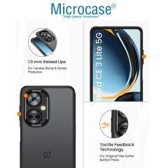 Microcase OnePlus Nord CE 3 Lite Luna Serisi Köşe Korumalı Sert Rubber Kılıf - AL3422 Siyah