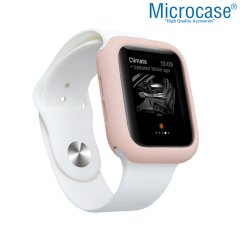 Microcase Apple Watch Serie 4 - 5 44 mm Candy Color Serisi Silikon Kılıf - Pembe MC1403