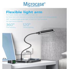 Microcase Iphone-Watch-Uyumlu 15w 4 in 1 Manyetik Kablosuz ve Led Lambalı Şarj Standı AL4024